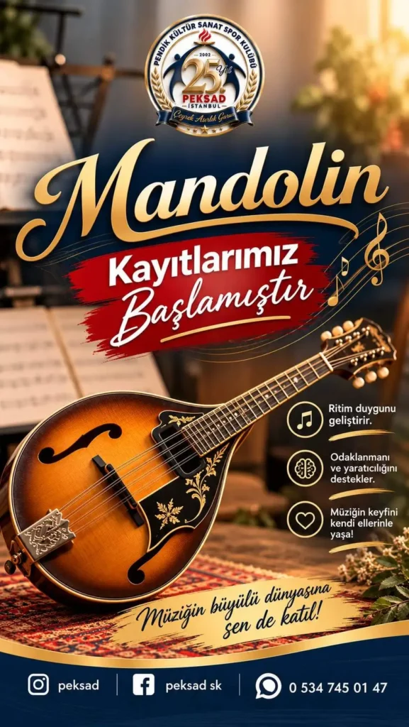 PEKSAD’DA MANDOLİN ATÖLYESİ BAŞLIYOR!